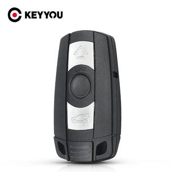 KEYYOU Для BMW 1 3 5 6 Серии E90 E91 E92 E60 Пульт дистанционного управления с 3 кнопками Чехол для автомобильных ключей Smart Blade Fob Case Cover