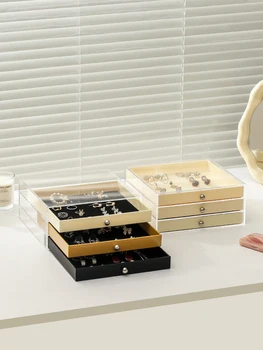 EpeiusHome прозрачная акриловая коробка для хранения ювелирных изделий настольные украшения ожерелье кольцо браслет отделочная коробка Nordic