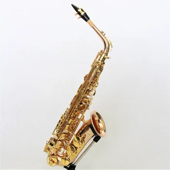 Высококачественный саксофон альт профессиональный альт-саксофон с лаком из розового золота оптом