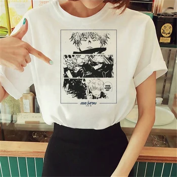 Топ Gojo Satoru женская футболка Y2K женская японская одежда с забавным рисунком
