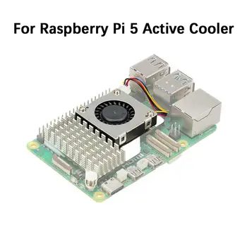 Новый активный кулер Raspberry Pi с регулируемой скоростью вращения вентилятора охлаждения, металлический радиатор радиатора для Raspberry Pi 5