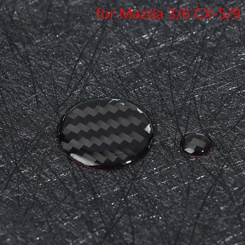 Автомобильные мультимедийные кнопки из углеродного волокна, накладка, наклейка для Mazda 3/6 CX-5/9