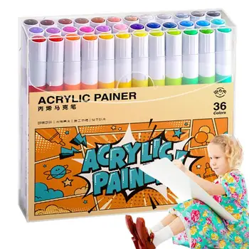 Акриловые маркеры для рисования, ручки для рисования по ткани, товары для рукоделия, 60 цветов, Водонепроницаемое прочное покрытие, быстросохнущие