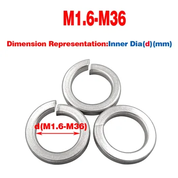 Открытая пружинная шайба из нержавеющей стали 304, эластичная пружинная шайба, M1.6-M36