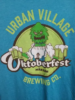 Пивоваренная компания Urban Village, Октоберфест, Филадельфия, Пенсильвания, Футболка с большим логотипом Beer