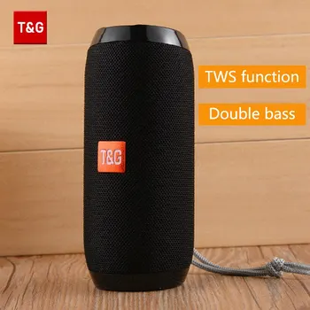 Динамик TG117 Портативный громкоговоритель Bluetooth на открытом воздухе TWS Беспроводная звуковая коробка Стерео объемного звучания Поддерживает TF Радио громкой связи