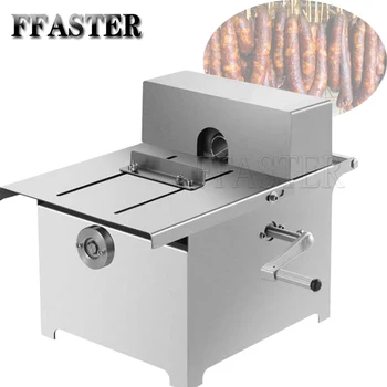Ручная машина для обвязки колбас, Завязыватель колбас из нержавеющей стали с завязывающей нитью, настольный станок для обработки колбас