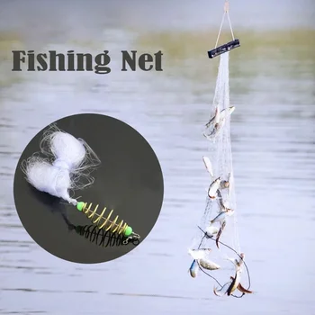 Прочная рыболовная сетка с проушиной, светящаяся сеточка из бисера, рыболовная сеть, рыболовные снасти, Медная жаберная сеть для ловли рыбы на мелководье, Рыболовная ловушка