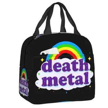 Рок-музыка Дэт-Метал Изолированная сумка для ланча Многоразового использования термоохладитель Ланч-бокс для работы, учебы, путешествий, Еда, пакеты для пикника
