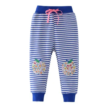 Jumping Meters / Новое поступление, спортивные штаны Apple для девочек, детские брюки на завязках, осенне-весенние детские брюки, штаны