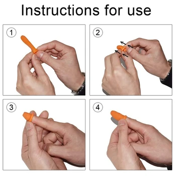 100шт резиновых противоскользящих накладок для пальцев Оранжевый Одноразовые защитные накладки для пальцев для ремонта электроники Прочный Простой в использовании