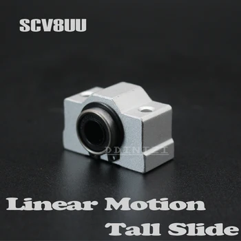 1шт SC8V SCV8UU 8 мм Линейная Подшипниковая Втулка Короткий Скользящий Блок Внутри Содержит Линейный Шарикоподшипник LM8UU Для Линейного Вала 8 мм