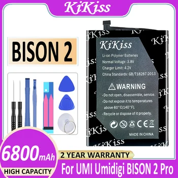 Аккумулятор KiKiss BISON2 6800mAh для UMI Umidigi BISON 2 Pro BISON2 Pro 2Pro Bateria