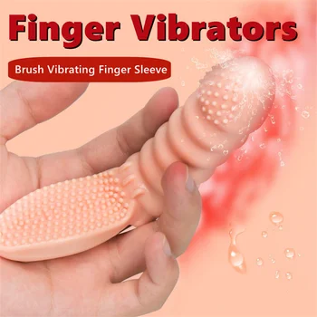 Пальцевые вибраторы, кисть, вибрирующий рукав для пальцев, стимуляция клитора, Массаж точки G, мастурбация, секс-игрушки для женщин, товары для взрослых