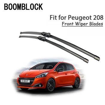 BOOMBLOCK 2 шт. Высококачественные щетки стеклоочистителя переднего стекла для Peugeot 208 2012 2013 2014 2015 2016 Аксессуары