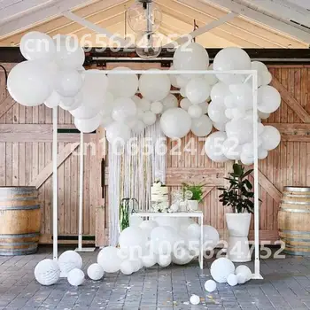 Белые Матовые Воздушные шары для украшения свадьбы, Дня рождения, Душа ребенка - Круглый Гелиевый баллон размером 5 дюймов, 10 дюймов, 12 дюймов, 18 дюймов