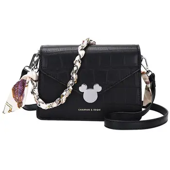 Сумка Disney через плечо для женщин, модная милая сумочка для девочек, кошельки и сумочки с Микки Маусом, Роскошная дизайнерская сумка, Бесплатная доставка