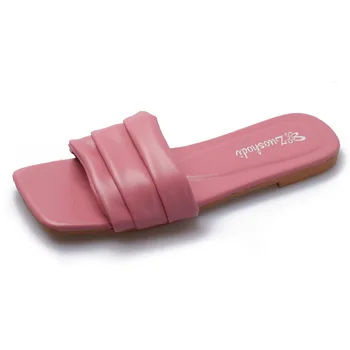 Женские тапочки Лето 2023, Новая корейская версия, пляжные тапочки, шлепанцы для дам, повседневная обувь ярких цветов, женские сандалии