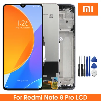 100% Оригинальный Дисплей Redmi Note 8 Pro, Для Xiaomi Redmi Note 8 Pro M1906G7I M1906G7G ЖК-дисплей с Цифровым сенсорным экраном В сборе