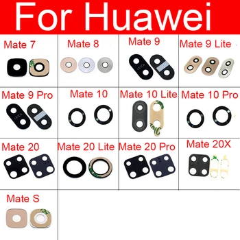 Стеклянный Объектив Задней Основной Камеры Для Huawei Mate 9 10 20 Pro Lite Mate 20X Mate 7 8 Mate S Стеклянный Объектив Камеры + Приклеивающиеся Детали-Наклейки