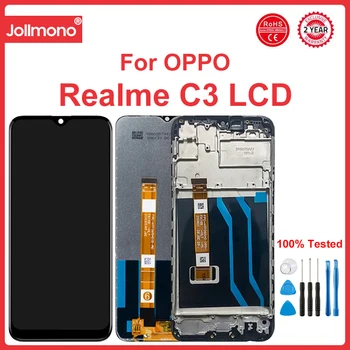 Для OPPO Realme C3 ЖК-Дисплей С Рамкой, Сенсорная Панель, Дигитайзер, Запасные Части RMX2027, RMX2021, RMX2020