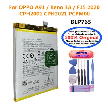 Новый 100% Оригинальный Аккумулятор BLP765 4025mAh Для OPPO A91/Reno 3A/F15 2020 CPH2001 CPH2021 PCPM00 Batteries Bateria