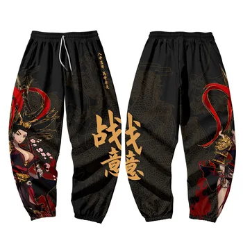 Летние Брюки-карго, мужская уличная одежда в стиле хип-хоп с китайским принтом, мужские брюки, Уличные брюки, Спортивные брюки для бега трусцой Большого размера 6XL