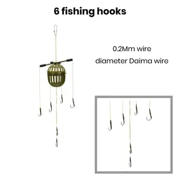 Рыболовные принадлежности Легкая портативная клетка для приманки с взрывным крючком для рыбалки на открытом воздухе, конструкция с защитой от намотки, прочная