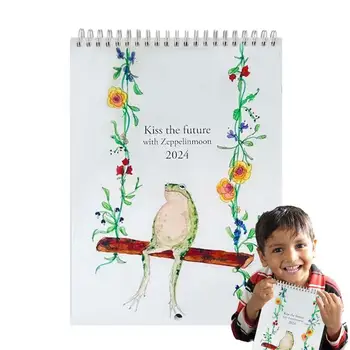 Ежемесячный календарь, настольный календарь, мультяшный дизайн, настольный календарь, настенный календарь с крючком Для добрых Пожеланий и надежды