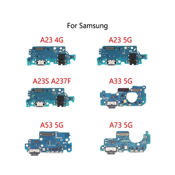 USB Зарядная Док-станция Разъем Гибкий Кабель Для Samsung A23 4G A235F 5G A23S A237F A33 A336B A53 A536B A73 A736B Плата Для Зарядки