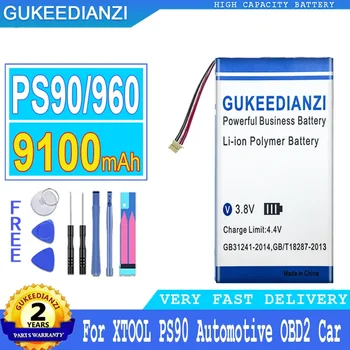 GUKEEDIANZI-цифровой аккумулятор большой мощности для автомобиля XTOOL PS90 Automotive OBD 2 OBD2, 7,4 В, 8,2 В, 9100 мАч