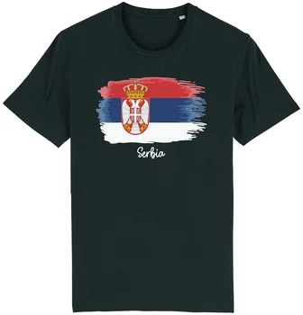 Сербия Футболка с сербским флагом, Национальная поддержка страны, спортивная футболка унисекс