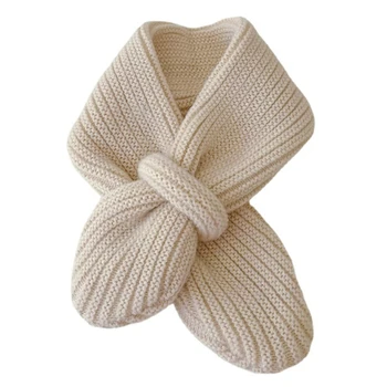 Модный Стильный детский шарф, однотонный шарф, Универсальный детский шарф, зимний толстый шарф в подарок, подходит для мальчиков и девочек
