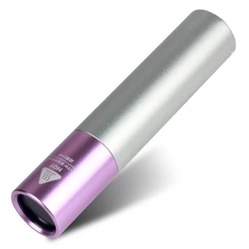УФ светодиодный фонарик из алюминиевого сплава 365Nm Портативный УФ-фонарик с перезаряжаемым зумом Светло-фиолетовый