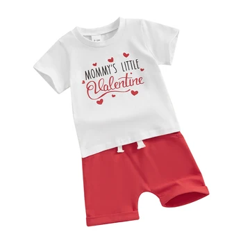 4 июля Одежда для маленьких мальчиков, футболка и шорты All America, комплект из 2 предметов, одежда для маленьких мальчиков, Подарки на День Святого Валентина, Пасха