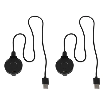 2X зарядных устройства для смарт-часов для Ticwatch Pro с USB-кабелем для передачи данных и зарядки док-станции Зарядное устройство для часов с магнитным всасывающим кабелем длиной 1 м