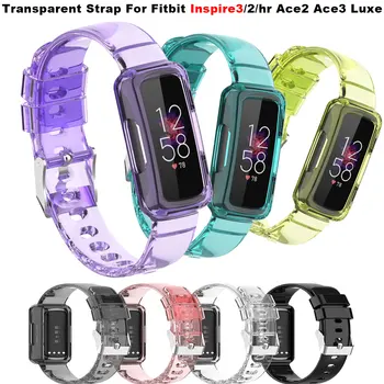 Прозрачный Ремешок Для часов Fitbit inspire 3 Мягкий Силиконовый Браслет Для Смарт-часов Luxe Inspire HR Inspire 2 Ace2 Ace3