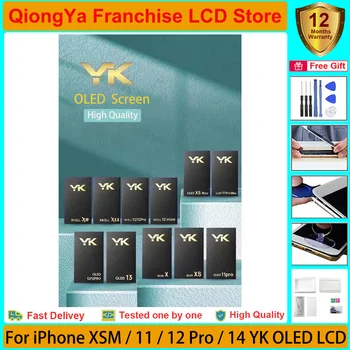 100% Протестированный YK OLED 11 pro Дисплей Для iPhone XS / XSM / 11 Pro Max / 12 Pro /13 ЖК-дисплей с Сенсорным Экраном и Дигитайзером В сборе