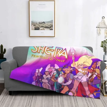 She Ra Princess Of Power Аниме Фланелевое одеяло Glimmer Adventure Мультфильм Потрясающие Одеяла для кровати Диван-кушетка 125 *100 см