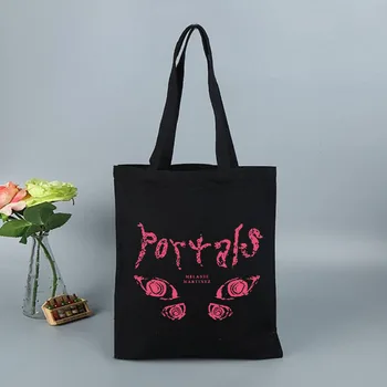 Сумки с принтом из трекли-листа Melanie Martinez Portals, большая сумка из ткани через плечо для девочек, сумка для покупок, школьная сумка
