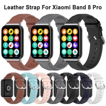 Кожаный ремешок для часов Mi Band 8 Pro, браслет, ремешки для часов Xiaomi Band 8 Pro, сменные браслеты, аксессуар