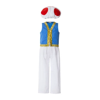 костюм жабы для мальчиков-Хэллоуин, Детский косплей, костюм сантехника Луиджи гриба, Детский костюм жабы