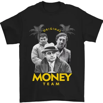 Мужская футболка Money Team Pablo Escobar El Chapo Al Capone из 100% хлопка