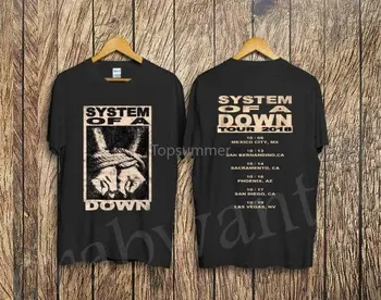 Футболка System Of A Down для концертов, черная рубашка с коротким рукавом