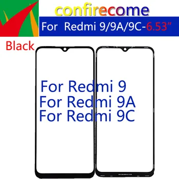 10 шт./лот для Xiaomi Redmi 9 9A 9C Передняя сенсорная панель ЖК-дисплея Стеклянная внешняя линза с заменой клея OCA