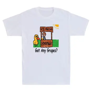 Лимонад со льдом, есть виноград, утка, забавная цитата, винтажная мужская футболка с графическим рисунком