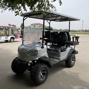 Новейший заводской 4-местный скоростной одноместный мини-внедорожный электрический гольф-кар, время автономной работы 99 км, подходит для развлекательных заведений