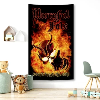 Гобелен датской хэви-металлической группы, печатные плакаты Mercyfuls Fate, бар, клуб, гараж, подвесные украшения для изголовья кровати