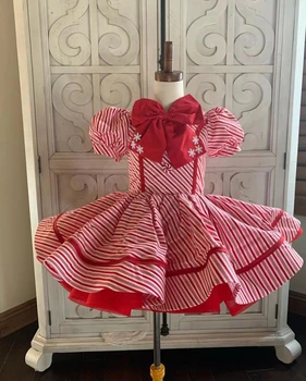 Красное винтажное бальное платье турецкой принцессы для девочки 0-12 лет, повседневное платье на Рождество и День рождения
