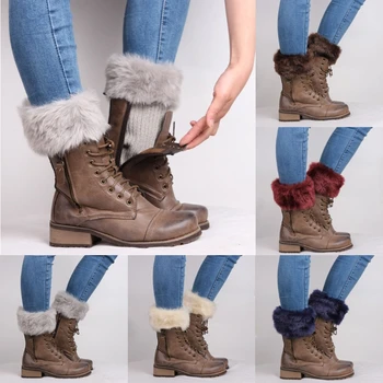 Женские зимние носки, 1 Пара теплых манжет, Ботфорты, Носок для ботинок, Хранящий бабушку, жену, G99C